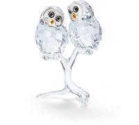 Swarovski Coppia di gufi in cristallo multicolore, 7,5 cm
