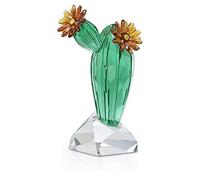 Swarovski Crystal Flowers Cactus Giallo Oro, Oggetto Decorativo con Cristalli Swarovski , Multicolore