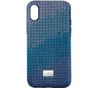 Swarovski Custodia per Smartphone con Bordi Protettivi Crystalgram, iPhone XS Max, Azzurro