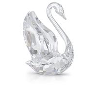 Swarovski Decorazione iconica del cigno Signum, piccoli cristalli trasparenti, parte dell'iconica collezione Swan