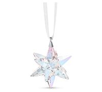 Swarovski Decorazione Stella Piccola, con CristalliSwarovski a Effetto Shimmer, Metallo e Nastro di Raso, Multicolore