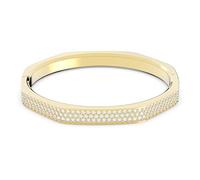 Swarovski Dextera Bracciale Rigido, con Pavé di Cristalli, Forma Ottagonale, Placcato in Tonalità Oro, Taglia M, Bianco