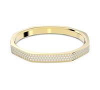 Swarovski Dextera Bracciale Rigido, con Pavé di Cristalli Swarovski, Forma Ottagonale, Placcato in Tonalità Oro, Taglia M, Bianco