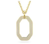 Swarovski Dextera Collana Pendente, con Pavé di CristalliSwarovski , Forma Ottagonale, Placcata in Tonalità Oro, Bianco