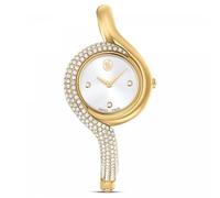 Swarovski Orologio Dextera asimmetrico, Swiss Made, bracciale in metallo, tono dorato, finitura color oro