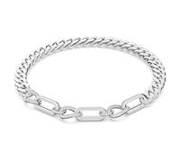 Swarovski Dextera Girocollo a Catena, con Pavé di Cristalli Swarovski, Placcato in Tonalità Rodio, Bianco