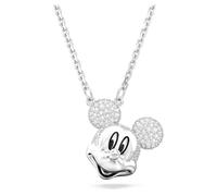 Swarovski Disney 100 Collana Pendente Mickey Mouse, con Cristalli Swarovski, Chiusura a Moschettone, Placcatura in Tonalità Rodio, Bianco