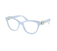 Swarovski Donna SK2004 1006 Montature da vista Acetato Blu Trasparente Rotonda Normale