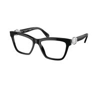 Swarovski Donna SK2021 1001 Montature da vista Acetato Nero Trasparente Squadrata Normale
