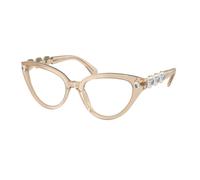 Swarovski Donna SK2028 1066 Montature da vista Acetato Beige Trasparente Cat Eye Normale