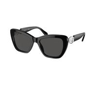 Swarovski Donna SK6018 100187 Occhiali da sole Acetato Nero Grigio Cat Eye Normale