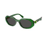 Swarovski Donna SK6028 106487 Occhiali da sole Acetato Verde Grigio Geometrica Normale