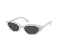 Swarovski Donna SK6030 106087 Occhiali da sole Acetato Grigio Grigio Rotonda Normale