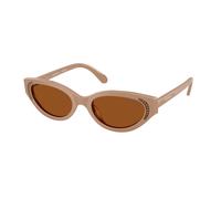 Swarovski Donna SK6030 106173 Occhiali da sole Acetato Beige Marrone Rotonda Normale
