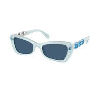 Swarovski Donna SK6033 102455 Occhiali da sole Acetato Blu Blu Geometrica Normale