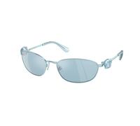Swarovski Donna SK7010 40081N Occhiali da sole Metallo Blu Azzurro Rotonda Specchiate Specchiato