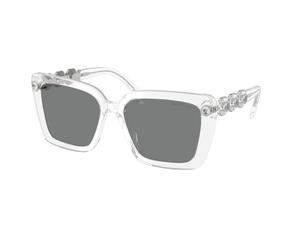Swarovski Donna Swarovski SK6032 102787 Occhiali da sole Acetato Trasparente Grigio Squadrata Normale