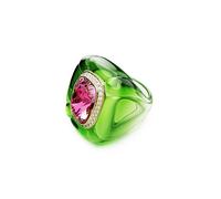 Swarovski Anello cocktail Dulcis, Taglio Cushion, Pavé, Verde, 50