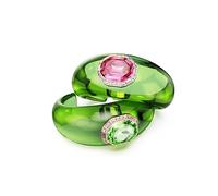 Swarovski Dulcis Collezione set de manchettes, taille octogonale, pavé, multicolore, plaqué ton doré