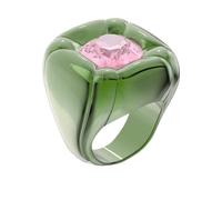 Swarovski Dulcis Crystals Anello in alluminio, diametro 50 mm, verde, cristallo di alluminio, cristallo