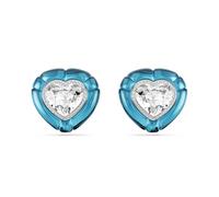 Swarovski Orecchini a clip Dulcis, taglio Cuore, Pavé, Cuore, Blu, Placcatura rodio