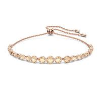Swarovski Emily Bracciale Morbido, con Cristalli Swarovski, Chiusura Scorrevole, Placcato in Tonalità Oro Rosa, Rosa