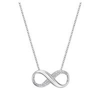 Swarovski Exist Infinity - Collana con ciondolo rodiato, colore: Bianco