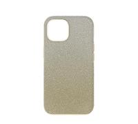 Swarovski High Custodia per Smartphone, con Superficie Ricoperta di Cristalli Swarovski, Compatibile con iPhone 15, Tono Dorato