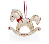 Swarovski Holiday Cheers Decorazione Cavallo a Dondolo di Pan di Zenzero, con CristalliSwarovski e Nastro in Rayon, Multicolore