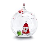 Swarovski Holiday Cheers Decorazione Pallina Babbo Natale, con CristalliSwarovski , Nastro di Raso e Vetro, Multicolore