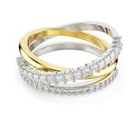 Swarovski Anello Hyperbola, Taglio misto, Bianco, Mix di finiture, 55