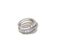 Swarovski Hyperbola bague, tailles mixtes, blanc, plaqué rhodium