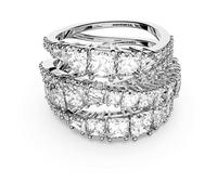 Swarovski Hyperbola bague, tailles mixtes, blanc, plaqué rhodium