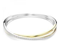 Swarovski Bracciale rigido Hyperbola, Taglio Round, Bianco, Mix di finiture