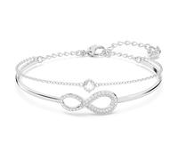 Swarovski Hyperbola Collezione Braccialetto, Placcato in rodio, zirconia/bianco