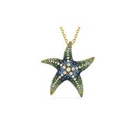 Swarovski Idyllia - Ciondolo a forma di stella marina con perle di cristallo, placcato oro, da donna, multicolore, 55-65 cm Size, Cristallo, Cristallo