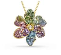 Swarovski Idyllia - Ciondolo e spilla, misure miste, pavé, fiore, multicolore, combinazione di finiture metalliche, taglia unica, cristallo, vetro, One Size, cristallo, vetro, One Size, cristallo