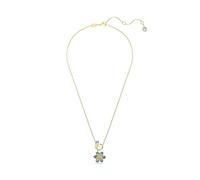 Swarovski Pendente Idyllia, tagli misti, fiore, blu, placcato color oro