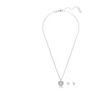 Swarovski Set Hyperbola, Cuore, Bianco, Placcato rodio