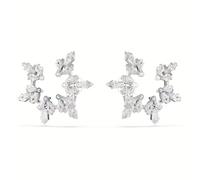 Swarovski Idyllia orecchini a clip fiocco di neve placcato rodio