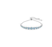 Swarovski Bracciale tennis Imber, tagli rotondi misti, blu, placcato rodio