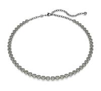 Swarovski Imber Collana tennis da donna, placcata rutenio, taglio rotondo, colore grigio, 75-81 cm Length, Cristallo, Cristallo