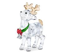 Swarovski Joyful Renna di Babbo Natale, Oggetto Decorativo con Personaggio in CristalliSwarovski e Metallo, Multicolore