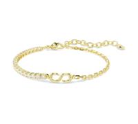 Swarovski Matrix Bracciale, Taglio Rotondo, Bianco, Finitura Oro 18 Carati