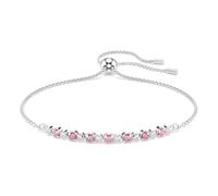 Swarovski Matrix Bracciale, Taglio Rotondo, Rosa, Placcato Rodio