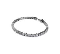 Swarovski Matrix - Bracciale tennis da uomo, con taglio rotondo, placcato rutenio, extra large, colore: grigio, X-Large, Cristallo, Nessuna pietra preziosa