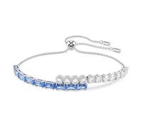 Swarovski Bracciale morbido a matrice, blu, rodio lucido