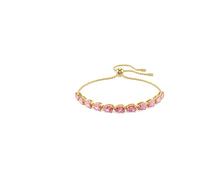 Swarovski Bracciale Matrix, taglio a pera, rosa, placcato color oro