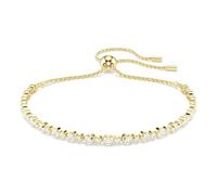 Swarovski Bracciale morbido con tennis matrice, bianco, oro lucido