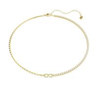 Swarovski Matrix Collana, Taglio Rotondo, Bianco, Finitura Oro 18 Carati